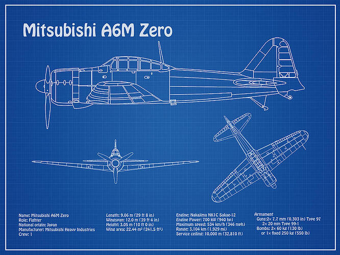 6-mitsubishi-a6m-zero-airplane-blueprint-drawing-plans-for-mitsubishi-a6m-reisen-rei-sen-or-zeke-jose-elias-sofia-pereira