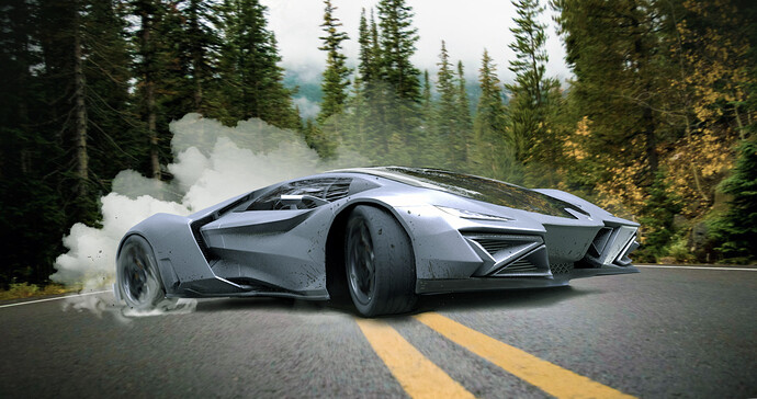birmel-guerrero-lamborghini-drift-view-render-secne