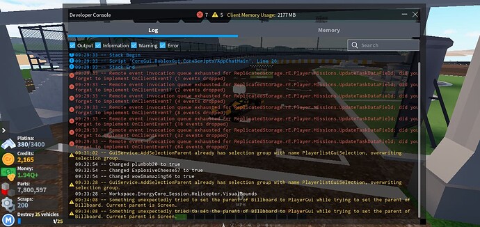 dev console