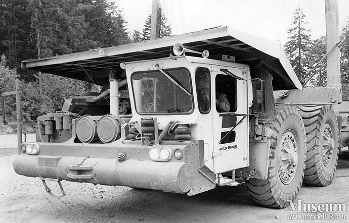 The 'Butler' logging truck at MacMillan Bloedel operations | Campbell River  Museum - Online Gallery