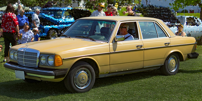 1980_Mercedes-Benz_300D_Sedan_in_Manila_Beige,_Front_Left_05-27-2023