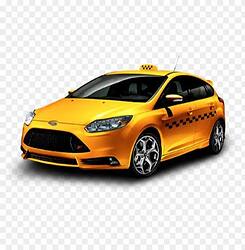 Yellow Ford Focus Taxi Hatchback | TOPpng