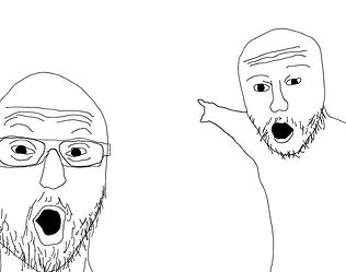 Two Soyjaks Pointing HD Template - Background removed 4096*3239