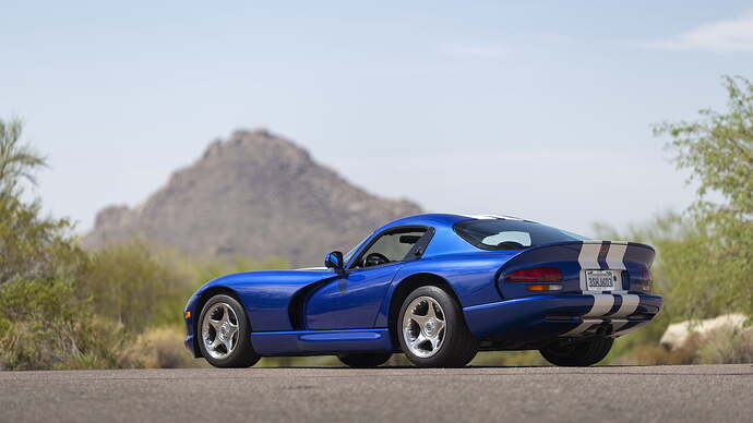 1996 Dodge Viper GTS 3/4 rear mountain low