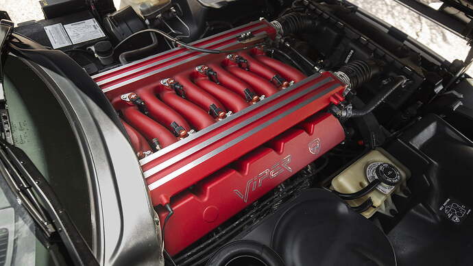 1996 Dodge Viper GTS v10 engine passenger side