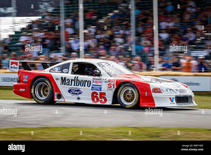 1995 Ford Mustang GTS-1 SCCA Trans-Am racer with driver Oliver Bryant at  the 2019 Goodwood Festival of Speed, Sussex, UK Stock Photo - Alamy