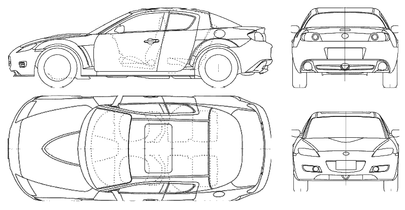Mazda rx 7 чертеж 2003 Mazda RX-8 Hydrogen RE Concept - CC2 Vehicle Suggestions - Car Crushers For