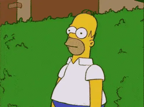 Homer Simpson Shrinks Into The Bush