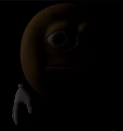 Creepy Emoji Face Emerges from Darkness